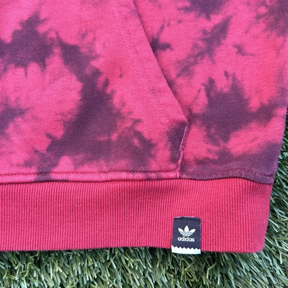 Adidas Skateboarding Men's Red Tie Dye Hoodie Sweatshirt Size Small - Picture 5 of 13